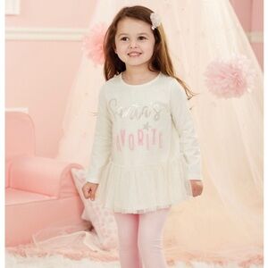 Mud Pie Santa’s Favorite Tunic & Legging Size 12 - 18 months baby girl holiday